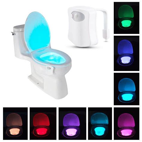 Dresslily Com Photo Gallery Color Led Motion Sensing Automatic Bathroom Toilet Night Light
