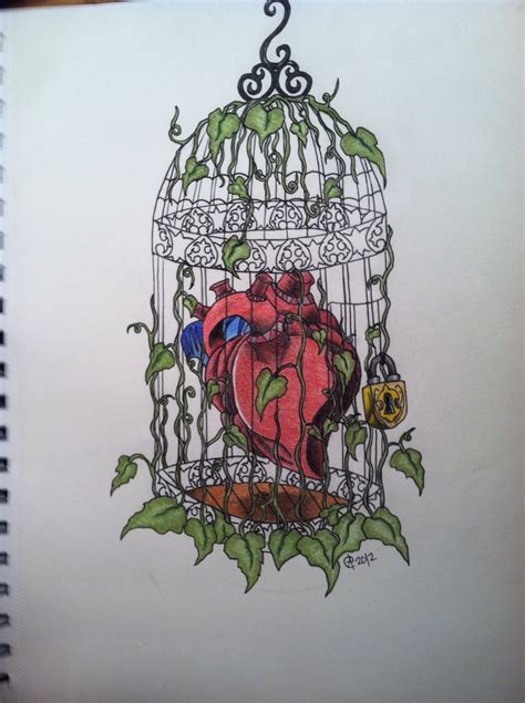 Daves Caged Heart Tattoo Design 2012 By Pimptallica On Deviantart