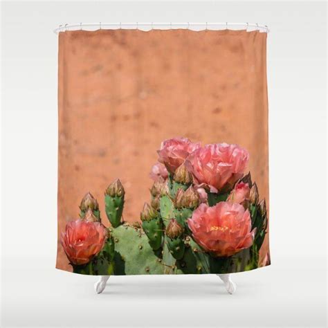 Cacti In Bloom 5 Shower Curtain By Alaskanmommabear 1000 In 2020