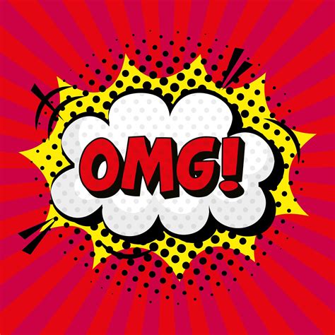 Omg Expression Sign Pop Art Style 2546043 Vector Art At Vecteezy