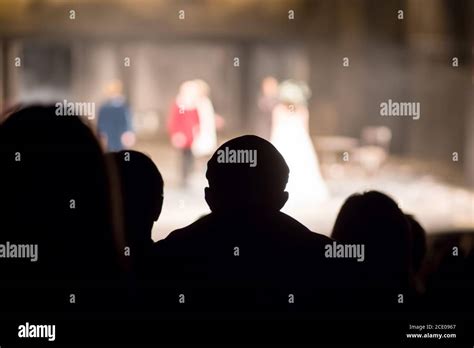 Audience In The Theater Watching A Play Stock Photo Alamy