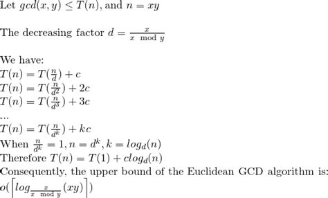 Time Complexity Of Euclids Algorithm Design Corral