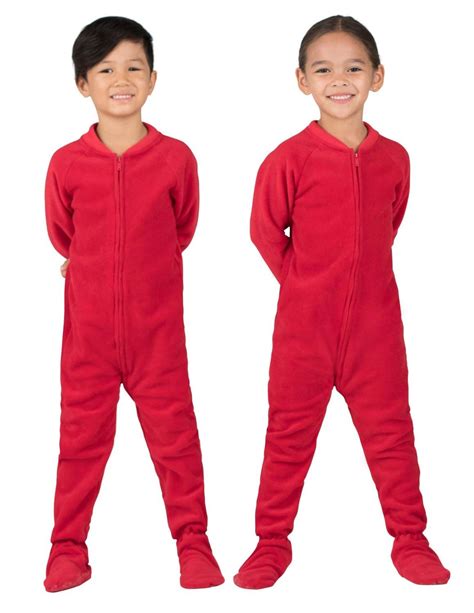 Footed Pajamas Footed Pajamas Bright Red Toddler Fleece Onesie