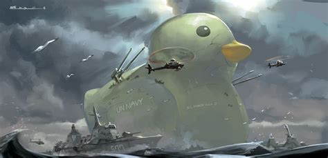 Big Rubber Duck By Kare Huang Concept Art Rubber Duck Duck Art