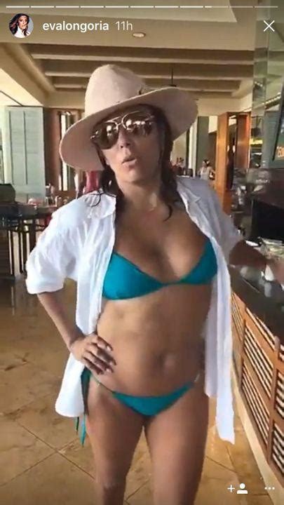 Eva Longoria Showing Off Her Belly On Instagram Scrolller