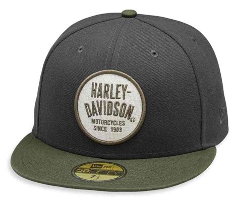 Casquette Harley Davidson Homme Embroidered 59FIFTY Baseball Cap Gray