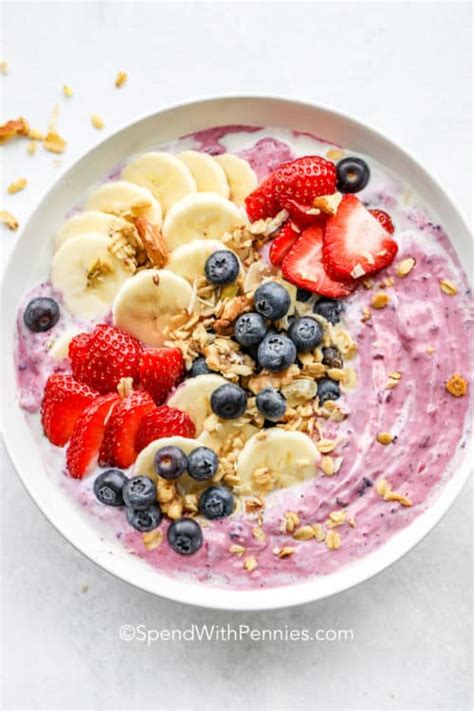 Berry Banana Smoothie Bowl Spend With Pennies