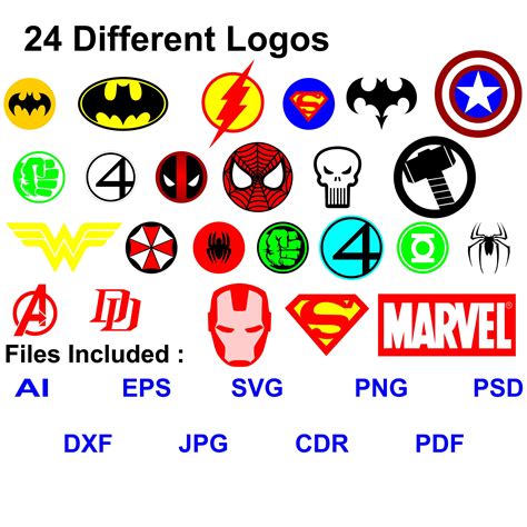 70 Off Superhero Logos Clipart Marvel Vector Avengers Superhero