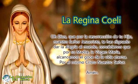 Oración Católica La Regina Coeli