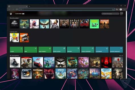 Web Browser With Xbox Cloud Gaming Xcloud On Pc Xbox One
