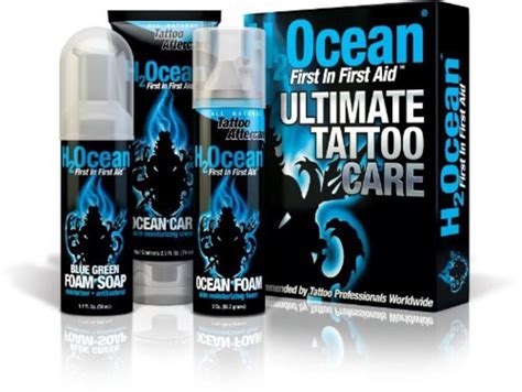 For use both during and after tattooing. H2Ocean Ultimate Tattoo Care Kit Aftercare Cleanse Foam ...