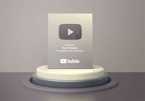 Premium Psd Gold Play Button Youtube Mockup