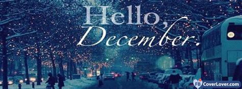 Hello Snowy December Seasonal Facebook Cover Maker