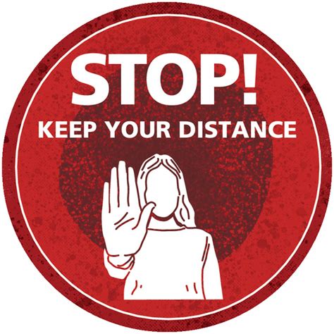 Social Distancing Stop Keep Your Distance Floor Sign Seton