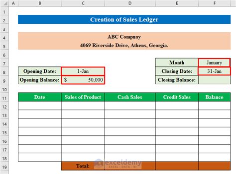 How To Create Sales And Purchase Ledger In Excel Exceldemy