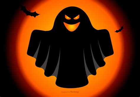 Spooky Halloween Ghost Illustration Download Free Vector Art Stock