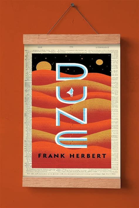 Dune By Frank Herbert Printable Book Cover Literary Poster Etsy
