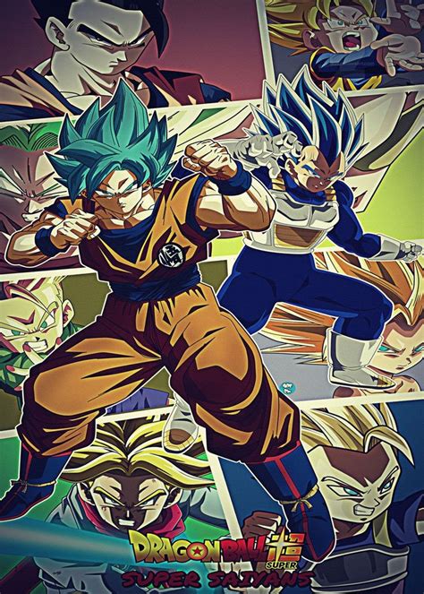 Dragon Ball Z Super Dbz Poster By Clotildefeest Displate Personajes De Dragon Ball