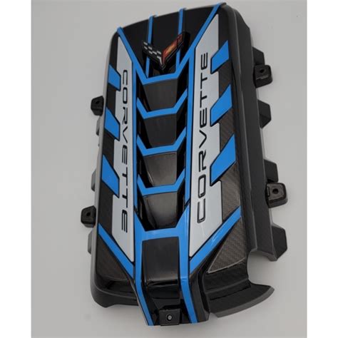 C8 Corvette Rapid Blue Premium Engine Cover Corvette Store Online