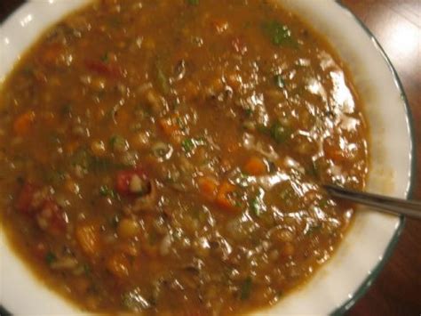 Can't wait for it to cool down a little more in so cal so i can bundle up by the. Lentil Vegetable Soup with Wild Rice Recipe | SparkRecipes