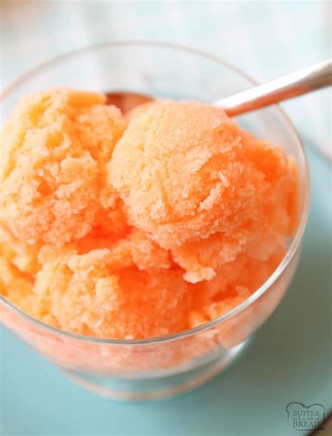 Easy Orange Sherbet Butter With A Side Of Bread