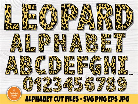 Leopard Print Alphabet Svg Files For Cricut Leopard Font Svg Etsy My