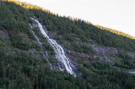Rjukanfossen Waterfall In The Village Of Rjukan In Norway Stock Photo
