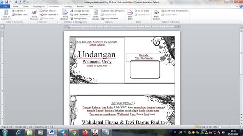 Detail Bingkai Undangan Word Koleksi Nomer 19