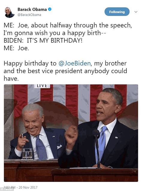 Barack Obama Wishes Joe Biden Happy Birthday With A Meme