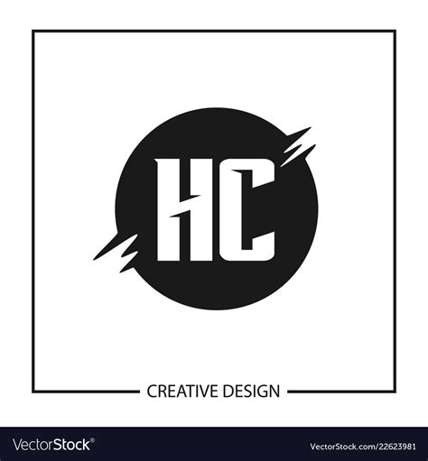 Initial Letter Hc Logo Template Design Royalty Free Vector