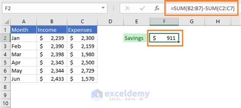 How To Subtract Values From Different Sheets In Excel