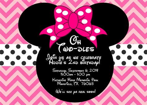 Minnie Mouse Birthday Invitations Evite Birthdayqw