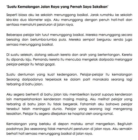 Contoh Karangan Berita Kemalangan Jalan Raya : Karangan Berita Pdf