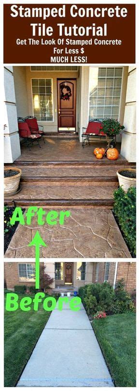 10 painted concrete patio floor ideas so much better with age. DIY STAMPED CONCRETE TILE TUTORIAL - Do-It-Yourself Fun Ideas | Diy stamped concrete, Backyard ...