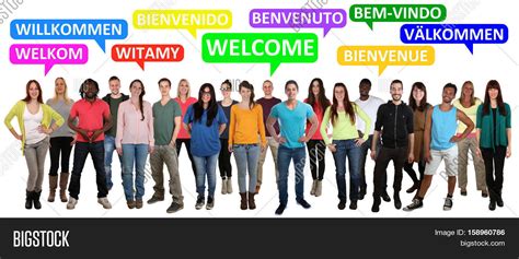 Welcome Multi Ethnic Image And Photo Free Trial Bigstock