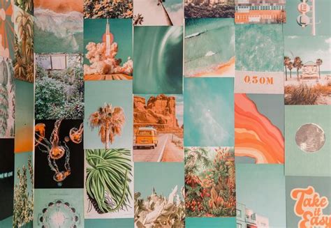 Summer Blue Collage Kit In 2021 Desktop Wallpaper Art Collage