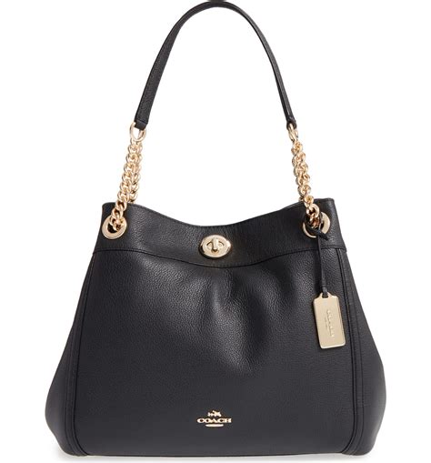 Coach Turnlock Edie Pebbled Leather Shoulder Bag Nordstrom