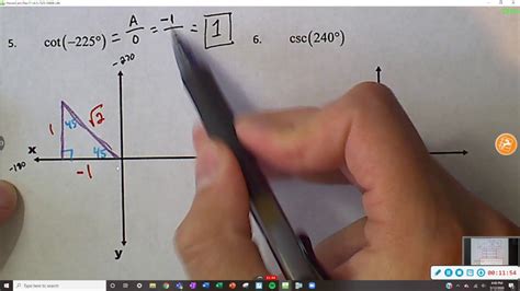 Evaluating Trig Functions With Reference Angles Youtube