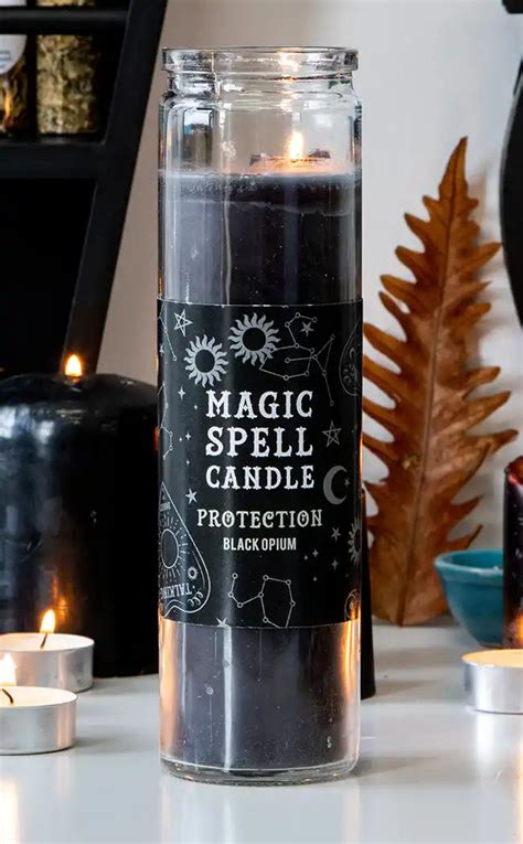 Magic Spell Candle Black Protection And Grounding Witchcraft
