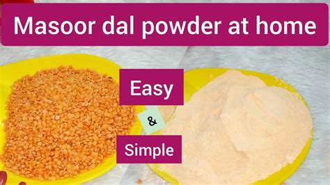 How To Make🌟 Masoor Dal Powder Lentils Powder🌟 At Home 🏠 Super Glossy