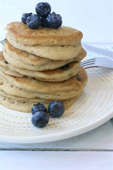The Best Fluffy Blueberry Pancake Recipe (gluten free + dairy free)
