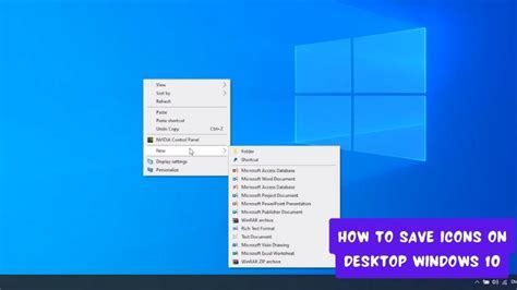 How To Save Icons On Desktop Windows 10