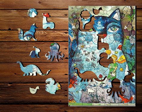 Wooden Jigsaw Puzzles For Adults Wood Puzzle Cat And The