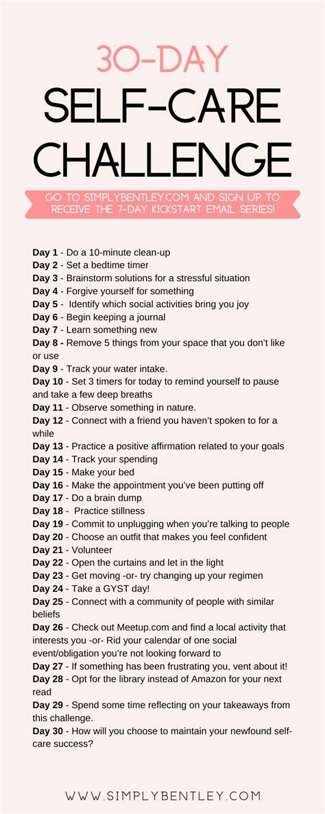 Improve Your Self Care With A Self Care Challenge Self Care