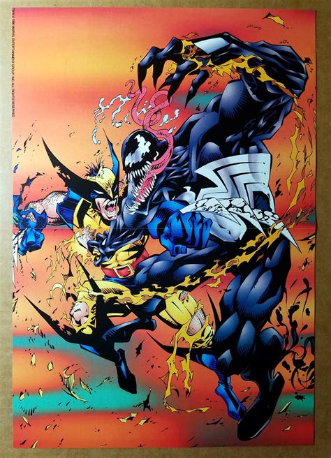 Wolverine Vs Venom X Men Spider Man Marvel Comics Poster By Joe Madureira