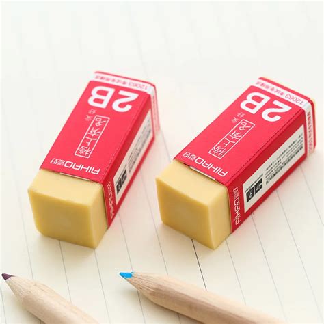 1pcs New Fashion Red 2b Pencil Eraser Rubber Eraser Exam Primary School