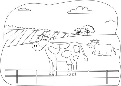 Cartoon Cow Coloring Pages Coloring Home Images