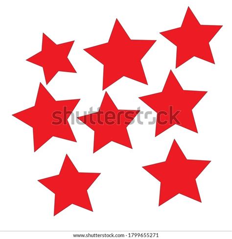 Red Star Vector Icon Illustration Stock Vector Royalty Free