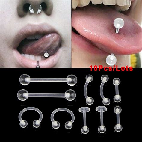 Briana Williams 20g Small Clear Nose Rings Retainer Flexible L Shaped