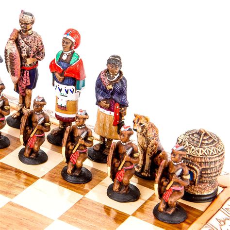 Buy Small African Tribal Chess Set Zulu Ndebele Hand Painted